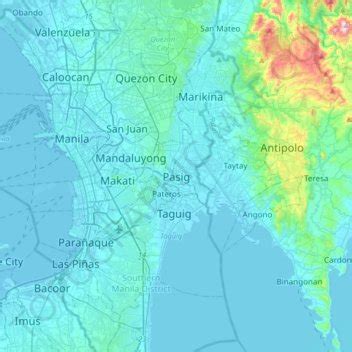 university of pasig|Pasig topographic map, elevation, terrain.